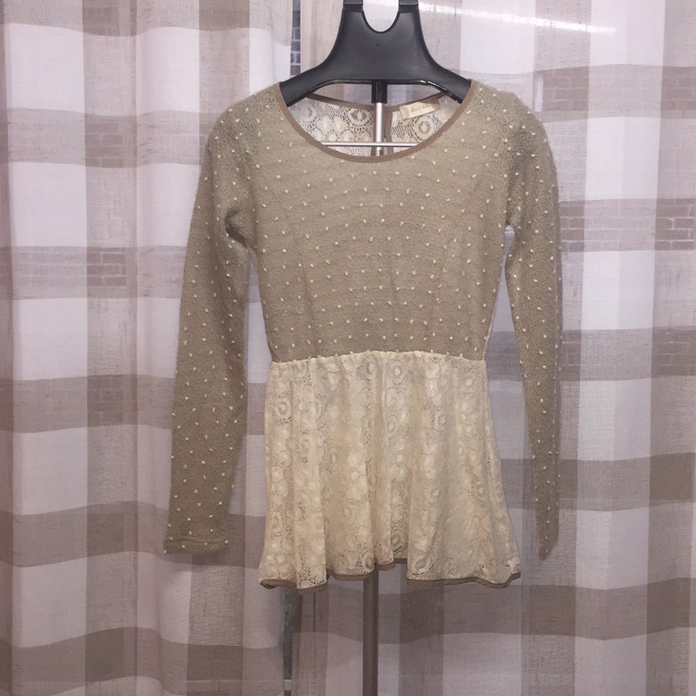 Altar’d State Bow & Lace Sweater